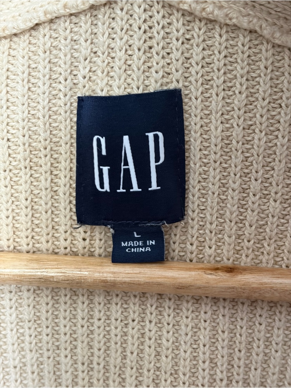 GAP Beige Open-Front Ribbed Cardigan - Picture 8 of 8